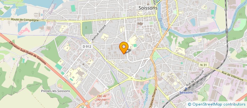 localisation de l'entreprise SARL ACI à SOISSONS