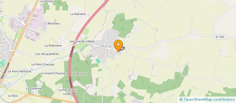 localisation de l'entreprise SARL ACM ANJOU COUVERTURE MENUISERIE  MAZE-MILON