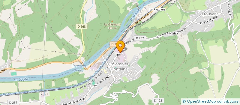 localisation de l'entreprise SARL ACROCIM à COLOMBIER-FONTAINE