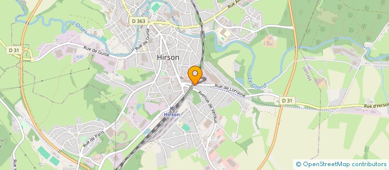 localisation de l'entreprise SARL ACTHIRSON à HIRSON