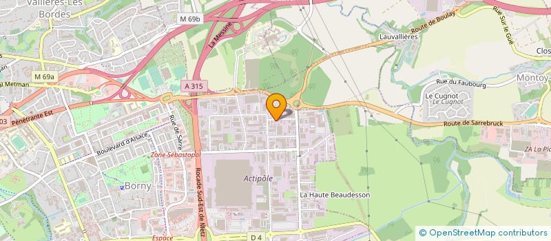 localisation de l'entreprise SARL ACTIPOL 'AUTO à METZ