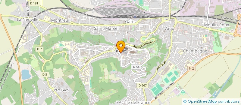 localisation de l'entreprise SARL ACTUEL à LAON