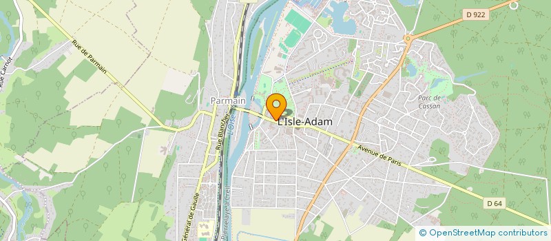localisation de l'entreprise SARL ADAM VOYAGES à L'ISLE-ADAM