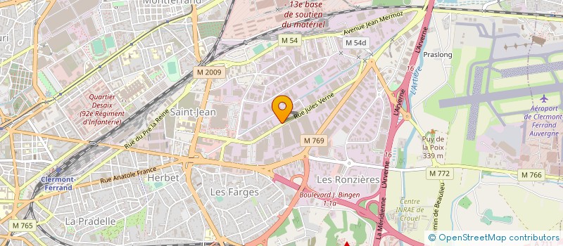 localisation de l'entreprise SARL ADK BIJOUX à CLERMONT-FERRAND