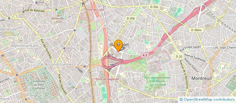 localisation de l'entreprise SARL ADS à BAGNOLET