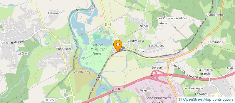 localisation de l'entreprise SARL AFTER WORK  THIERS