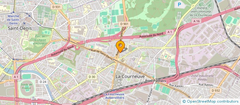localisation de l'entreprise SARL AG MODE à LA COURNEUVE