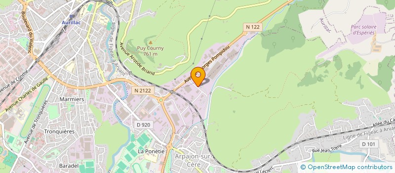localisation de l'entreprise SARL AGRI SERVICE 15 à ARPAJON-SUR-CERE
