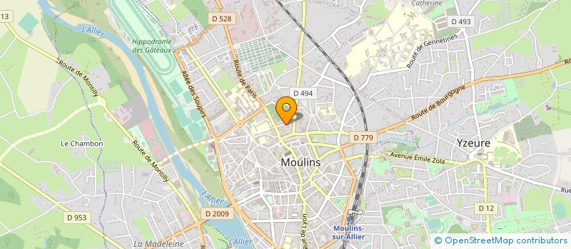 localisation de l'entreprise SARL AGRICENTRE DISTRIBUTION  MOULINS