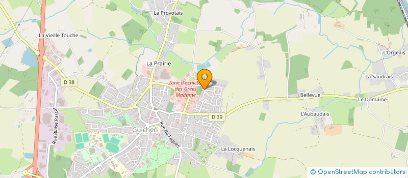 localisation de l'entreprise SARL AJMS  GUICHEN