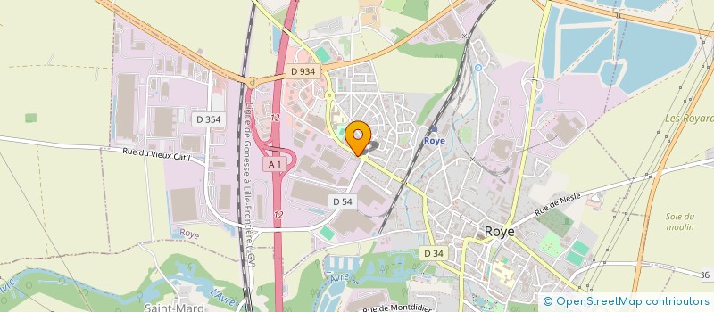 localisation de l'entreprise SARL AJSM à ROYE