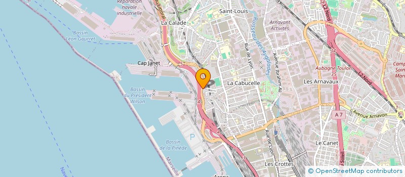 localisation de l'entreprise SARL AJSM CARROSSERIE à MARSEILLE