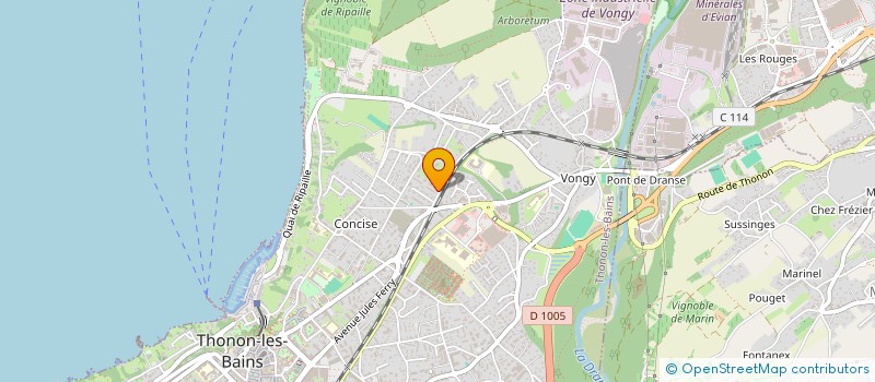 localisation de l'entreprise SARL AL MECA PNEU à THONON-LES-BAINS