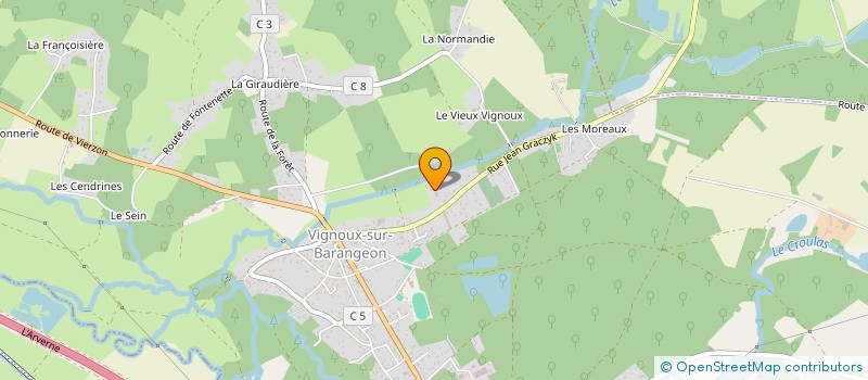 localisation de l'entreprise SARL ALAIN DABERT à VIGNOUX-SUR-BARANGEON
