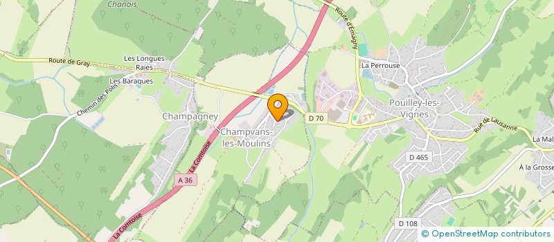 localisation de l'entreprise SARL ALAIN GROETZ à CHAMPVANS-LES-MOULINS