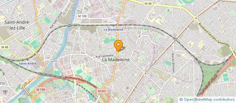 localisation de l'entreprise SARL ALAIN WOLF à LA MADELEINE