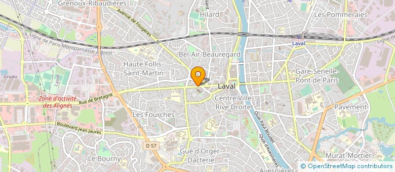 localisation de l'entreprise SARL ALAN COIFFURE à LAVAL