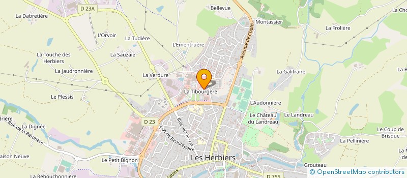 localisation de l'entreprise SARL ALBERT CHOCOLATIER à LES HERBIERS