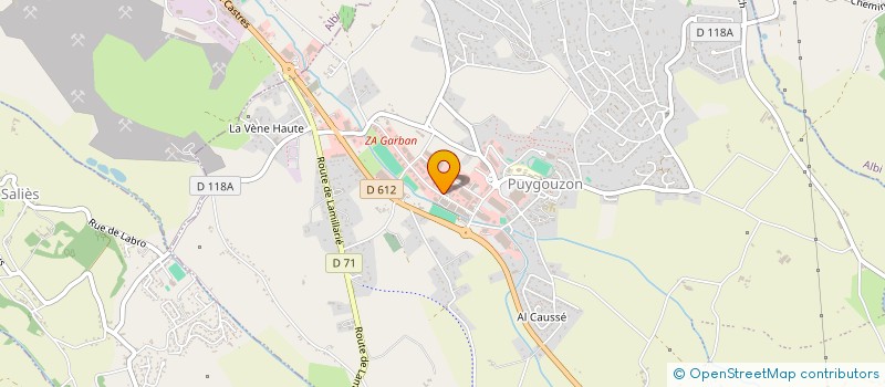 localisation de l'entreprise SARL ALBI POELES CHEMINEES à PUYGOUZON