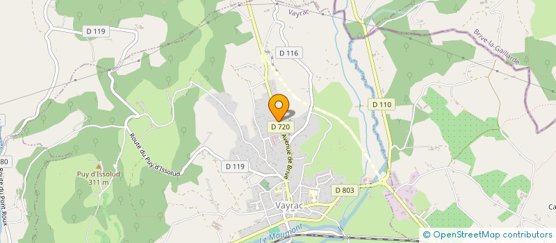 localisation de l'entreprise SARL ALIMENT GROS DETAIL DU HAUT QUERCY  VAYRAC