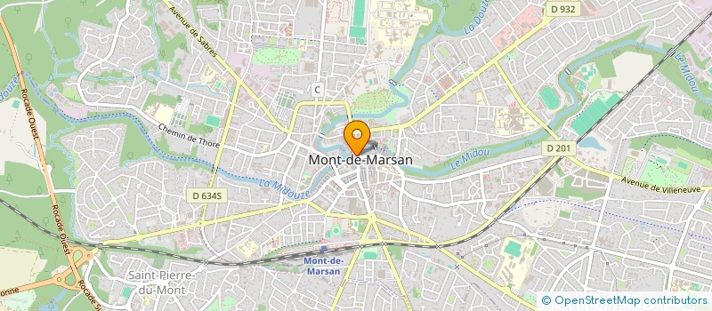 localisation de l'entreprise SARL ALIMENTATION DU PONT DU MIDOU à MONT-DE-MARSAN