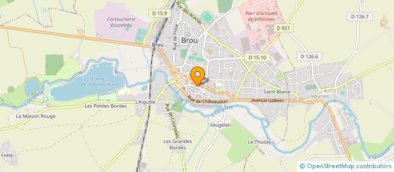 localisation de l'entreprise SARL ALIMENTATION GENERALE P.VOLANT à BROU