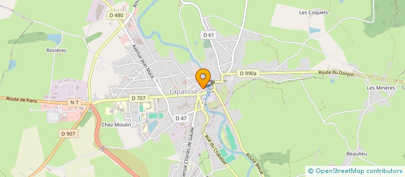 localisation de l'entreprise SARL ALIZA à LAPALISSE