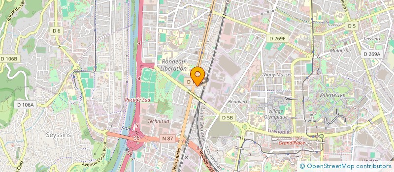 localisation de l'entreprise SARL ALLIANCE COMPETITION SERVICE  GRENOBLE