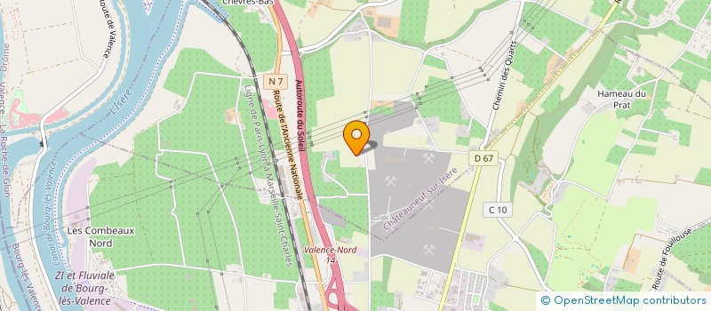 localisation de l'entreprise SARL ALMEVAL  CHATEAUNEUF-SUR-ISERE