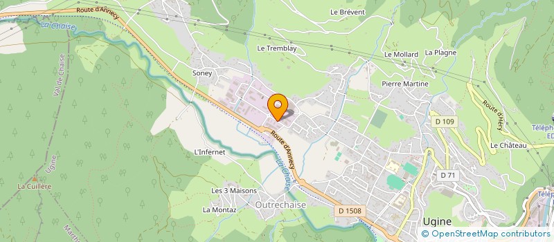 localisation de l'entreprise SARL ALPES BLANCHISSERIE à UGINE