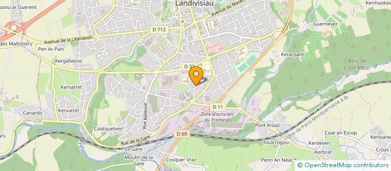 localisation de l'entreprise SARL ALPHA à LANDIVISIAU