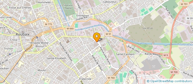 localisation de l'entreprise SARL ALPHASOL à ROUBAIX