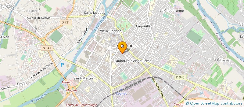 localisation de l'entreprise SARL ALTAIR à COGNAC