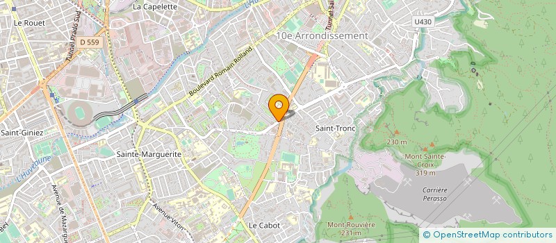 localisation de l'entreprise SARL ALUMINIUM VITRERIE MIROITERIE à MARSEILLE
