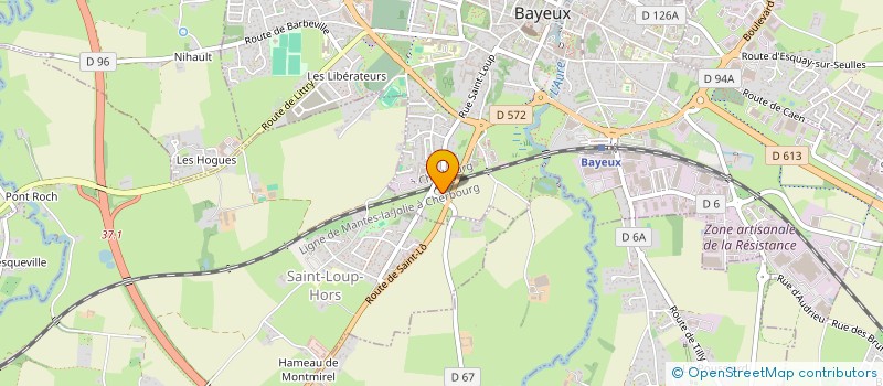 localisation de l'entreprise SARL AMBULANCES BAYEUSAINES  SAINT-LOUP-HORS