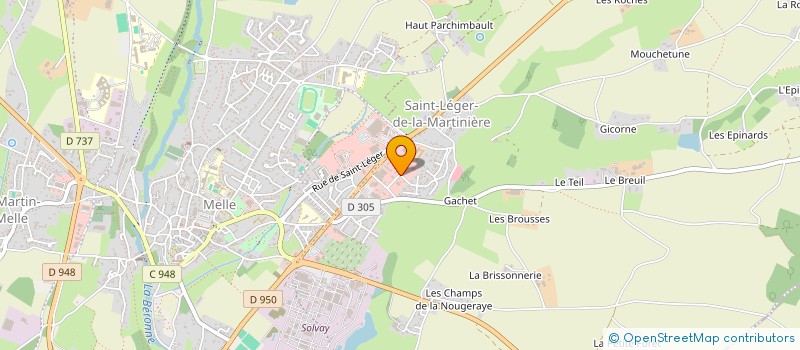 localisation de l'entreprise SARL AMBULANCES BERNARD à MELLE