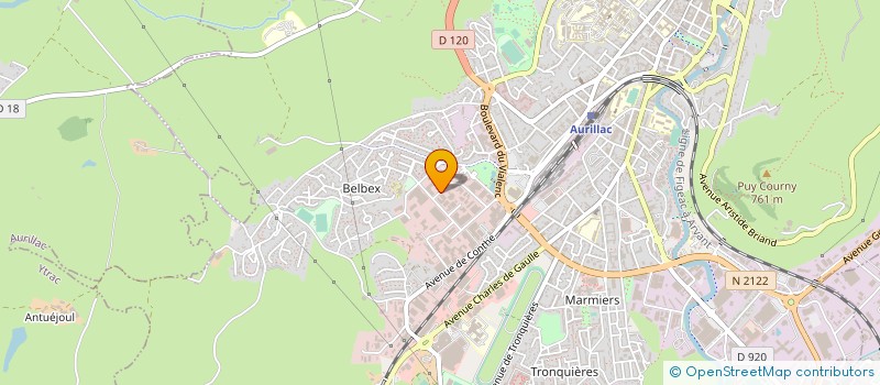 localisation de l'entreprise SARL AMBULANCES CARRIER à AURILLAC