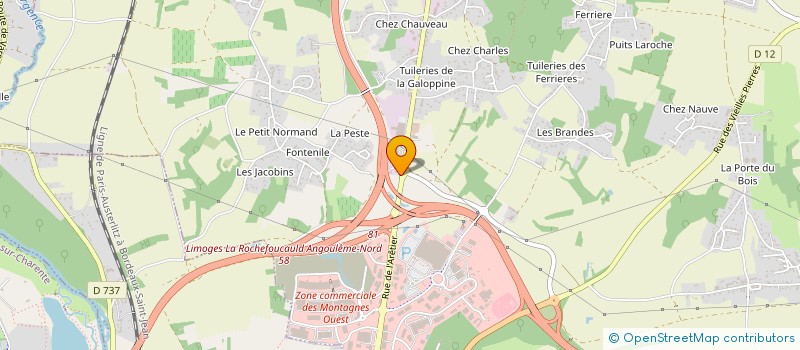 localisation de l'entreprise SARL AMBULANCES CHARENTE-POITOU à CHAMPNIERS