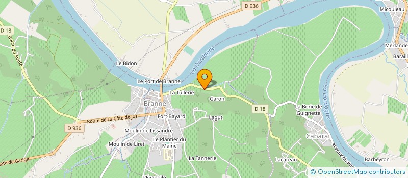 localisation de l'entreprise SARL AMBULANCES GROUPE 33 à BRANNE
