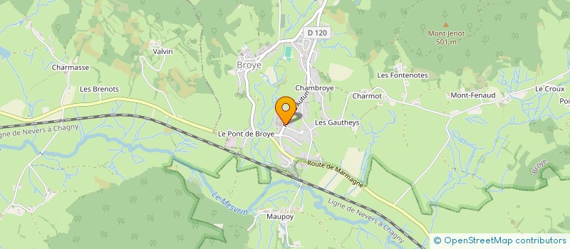 localisation de l'entreprise SARL AMBULANCES JONDEAU à ETANG-SUR-ARROUX