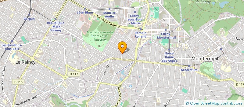 localisation de l'entreprise SARL AMBULANCES JV à CLICHY-SOUS-BOIS