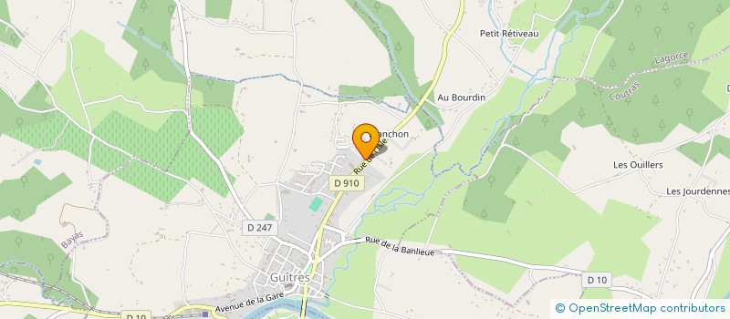 localisation de l'entreprise SARL AMBULANCES LABARRIERE-SARRAZIN  GUITRES