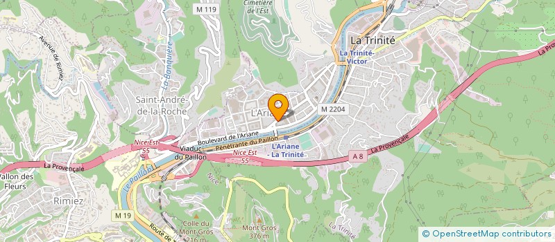 localisation de l'entreprise SARL AMBULANCES SAINT CHRISTOPHE à NICE