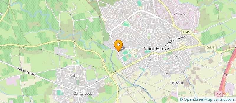 localisation de l'entreprise SARL AMDG - LE CANIGOU à ST ESTEVE