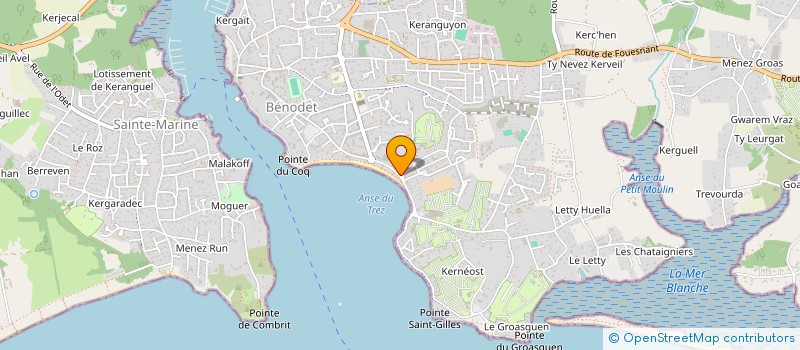 localisation de l'entreprise SARL AMENAGEMENT ELECTRICITE CHAUFFAGE SANITAIRE  BENODET