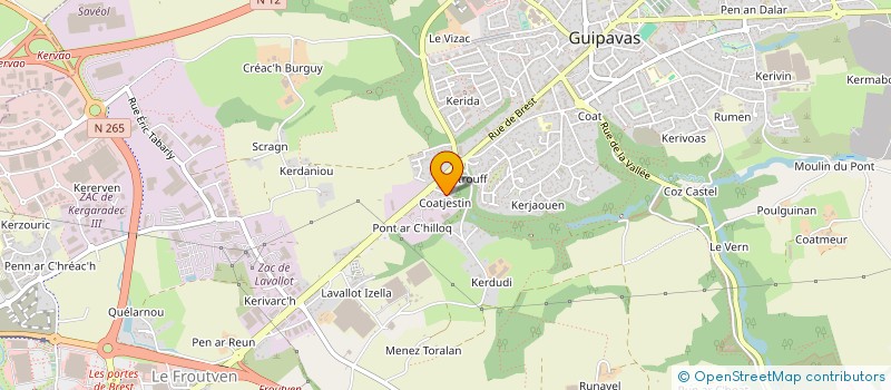 localisation de l'entreprise SARL AMIS  GUIPAVAS