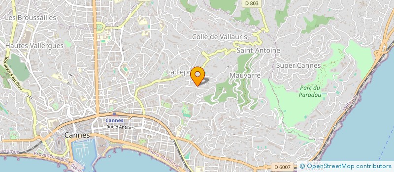 localisation de l'entreprise SARL AML  CANNES