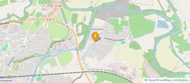 localisation de l'entreprise SARL AMRADOUCH CONSTRUCTION  CARCASSONNE