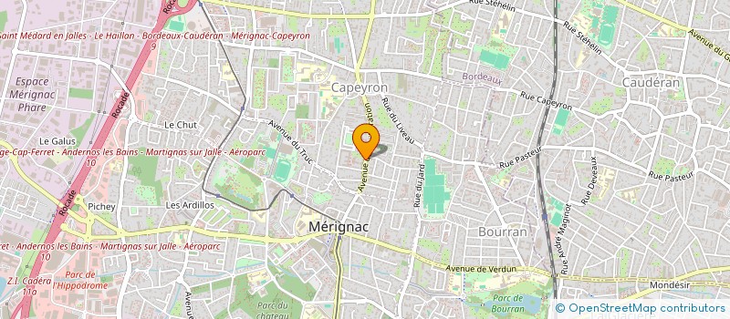 localisation de l'entreprise SARL ANALYSES CONSEILS TRAVAUX D'EXPERTISE COMPTABLE à MERIGNAC