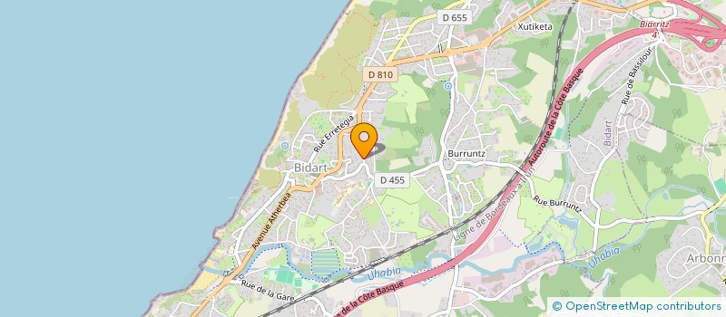 localisation de l'entreprise SARL ANDRE BIDART  BIDART